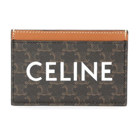 celine canvas card holder.